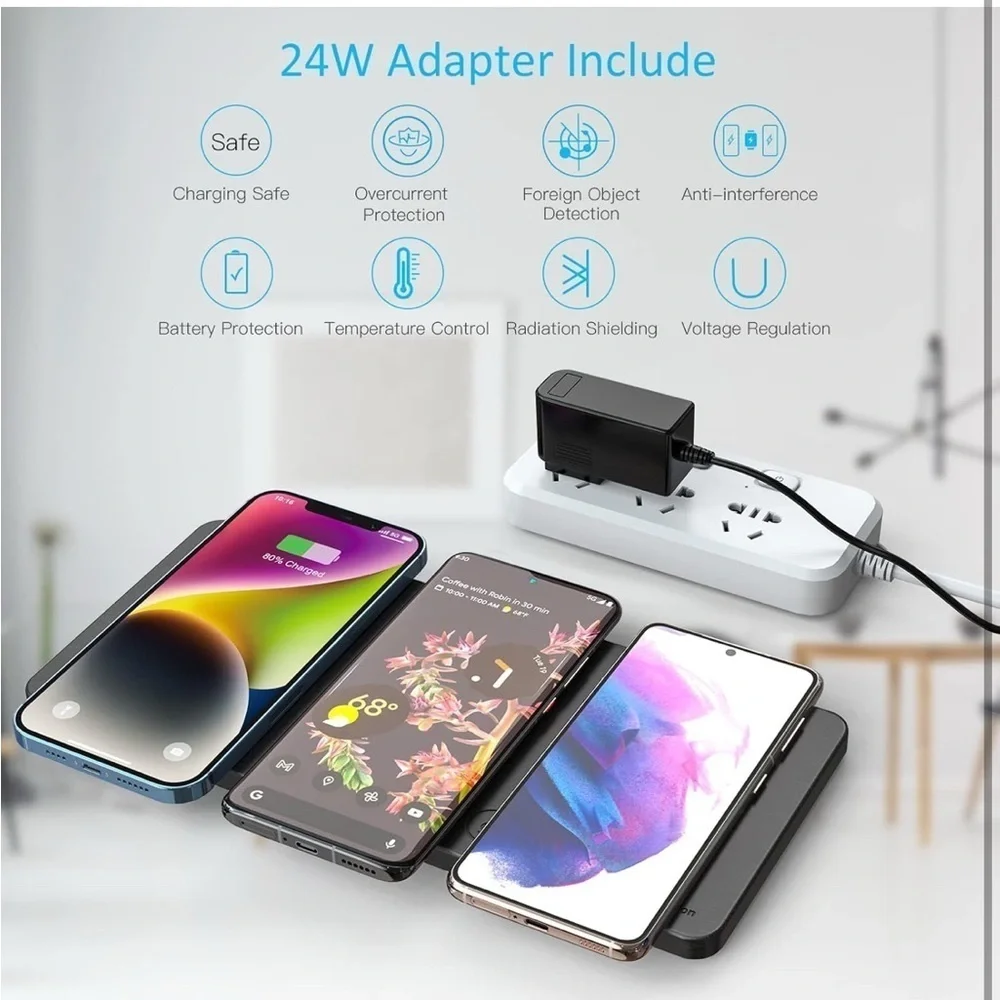 Wireless Charging Station - Black (054)